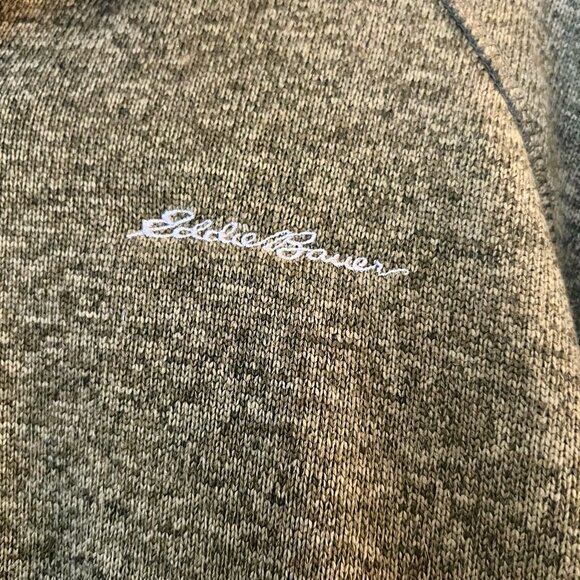 Men's Eddie Bauer Quarter Zip Fleece - Hunter Green - XL - Picture 2 of 3